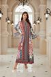 New Middle East Ethnic Style V-Neck Long Sleeve Printed Dress, Loose Fit Maxi Dress For Women, Fashionable And Comfortable_ecoleips.com