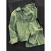 Elegant Green Shirt & Wide-Leg Pants Set – Wrinkle-Free Polyester Outfit For Women – Office & Casual Chic_ecoleips.com