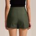 Cross-Border Women's High-Waisted Split European And American High-Quality Elastic Zipper Suit Pants Short Skirt_ecoleips.com