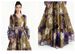 Women's French Style Long Dress V Neck Floral Print Fitted Waist Full Skirt Cake Skirt For Vacation Look_ecoleips.com