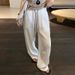 Suitable For All Seasons Women's Wide-Leg 2025 Summer New European Style Cotton Linen Casual Pants Trendy_ecoleips.com