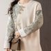 New Chinese-style Age-reducing Color-blocked Jacquard Long-sleeve Sweatshirt, Plus-size Women's Autumn Top With_ecoleips.com