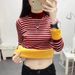 A Striped, Warm, Plush, And Thick Base Layer Shirt Perfect For Autumn And Winter; Pairs Well With Plus-Size Women's Clot_ecoleips.com