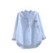Women's Clothing Long Sleeved Shirt Spring And Autumn New Style Fashion Loose Version Temperament All Match Solid Color Cardigan Shirt Female Jacket_ecoleips.com