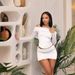 Women's Mesh Panel Casual Dress Set 2-Piece Outfit Long Sleeve Short Skirt Combo For Work & Daily Wear_ecoleips.com
