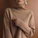 Women's Clothing High Neck Sweater Winter Knit Pullover Loose Casual Solid Color Turtleneck Top_ecoleips.com