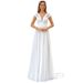 New 2026 Style Off-Shoulder Wedding Dress Simple Lace Deep V-Neck Slim Fit A-Line Short Train Soft Tulle Slimming Women's Gown_ecoleips.com