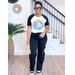 Women's Clothing Fashion Printed Multi Color Short Sleeved Trousers Set_ecoleips.com