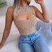 Instagram-style Real Shot Of Spring/summer European And American Sexy Hollow-out Sleeveless Fitted Crop Top Knit Shirt_ecoleips.com