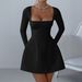 Diyun European And American Elegant Evening Long Sleeve High-end Short Dress Women's Clothing 2025 Autumn Winter_ecoleips.com
