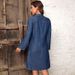 Women's Fashionable Denim Dress Long Sleeved Independent Website Direct Sale Cross Border 218752 New Summer Clothing_ecoleips.com