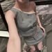 French Style Heavy Rhinestone Off-Shoulder Blazer Vest High-Waisted Skirt Pants Two-Piece Set For Women Summer Hot Girl_ecoleips.com