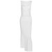 Summer Women Fashion Dress Elegant Solid Color Pullover Sleeveless Sheer Split Hem Casual Streetwear Party Evening Dress_ecoleips.com