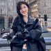 Korean Style Sleeveless PU Leather Jacket – Women’s Cropped Biker Vest, Vintage-Inspired Square Neck Coat (Black, S-L)_ecoleips.com