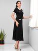 Women's Clothing New French Style Women's Dress High-End Elegant Long Slim Fit A-Line Collar_ecoleips.com