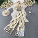 Chic Halter Neck Backless Top With High-Slit Wide-Leg Pants Set, Floral Print Two-Piece Outfit For Women, Mature Elegant Style_ecoleips.com