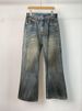 Women's Clothing Heavy Retro Dirty Dyed Distressed Jeans Men's Fashion Straight Slim Trousers_ecoleips.com