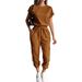 DiYun European American Casual Vacation Short-sleeve T-shirt Pants Two-piece Set Women's Clothing 2025 Autumn And Winter_ecoleips.com