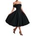 Voya Recommend! Women's Fashion, Casual, Elegant, Solid Color, French Dress, Temperament, Long Skirt, Multiple Colors To Choose From_ecoleips.com