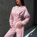 Women's Clothing Autumn And Winter Women's Clothing Solid Color Waist Hooded Sweater Trousers Suit Sports Casual Trousers Two Piece Suit For Women_ecoleips.com