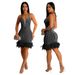 Women's clothing sexy suspender hot diamond dress for women_ecoleips.com