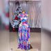 Elegant Printed Sleeveless Banquet Dress for Women Pleated Cross Border INS European And American Style 2026_ecoleips.com