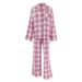 European And American Cross-Border Autumn New Plaid Loose Long-Sleeve Long Pants Wearable Pajamas Wholesale Comfortable_ecoleips.com