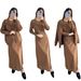 Effortless Knitwear Set – Chic Cardigan & Dress Combo For Spring (Black/Camel, XXS-XXXL)_ecoleips.com