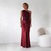 ng2510292 2025 European And American Style Summer New Cro-border Women's Fashion One-shoulder Sexy Backle Slim-fit Evening_ecoleips.com
