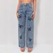 European And Style Cross-border Spring New American Retro Printed Wide-leg Jeans For Women, Straight-leg_ecoleips.com