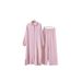 Verve Muslim Women's Clothing Two-Piece Spring Autumn New Sleeve Shirt And Long Pants Set_ecoleips.com