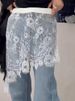K New Design Sense Lace Patchwork Fart Curtain Half Skirt For Women With High Waist And Slimming Effect, Versatile Lace Fart Curtain_ecoleips.com