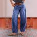 Women's Straight Leg Jeans European American Style Topstitching Street Style Loose Wide Leg Trousers For Women_ecoleips.com