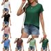 Women's Clothing Summer Hot Sale Solid Color Loose Casual Round Neck Raglan Sleeve T Shirt Women's Tops_ecoleips.com