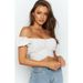 Women's European American Style Lantern Short Sleeve Umbilical Cord Sexy Pleated Shirt Small Wrap Top_ecoleips.com
