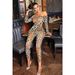 Women's Clothing Fashion Sexy Mesh Leopard Print Jumpsuit Women's Two Piece Set_ecoleips.com