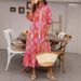 Women's Clothing New Women's Print Fashion Loose Lace Ruffle Dress_ecoleips.com