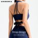 Women's Clothing Strap Yoga Clothes Beautiful Back Yoga Tops Women With Chest Pad Sports Tops Pilates Training_ecoleips.com