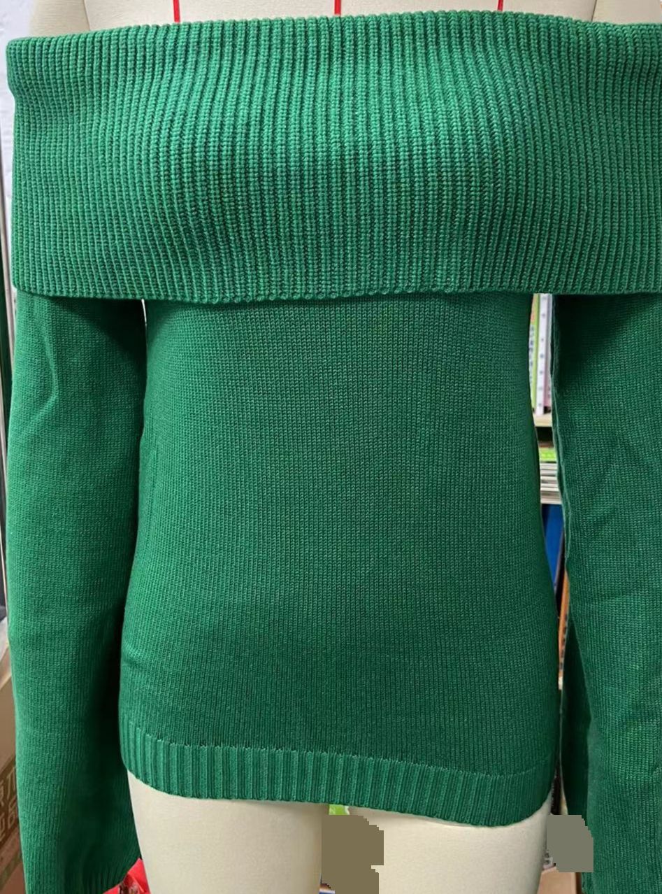 Women's Sexy One Shoulder Knitted Sweater - Backless Long Sleeve Slim Fit Pullover For Evening & Party, Fashion Trend_ecoleips.com