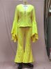 Elegant Women's Spring Blazer & Flared Pants Set – High Waist, Flowy Hem, Chic Office & Casual Outfit_ecoleips.com