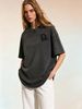 Washed Cotton Oversized T-Shirt, Unisex Minimalist Streetwear Tee For Spring & Summer Style_ecoleips.com