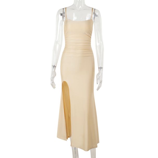 Women's Clothing Suspender Sexy Split Fishtail Dress Female R Temperament Slim Dress Long Skirt_ecoleips.com