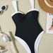 2026 Women's Push up Bikini One Piece Swimsuit Solid Color Sexy Tight Fit European American Style Hot Spring Cross Border Foreign Trade_ecoleips.com