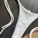 "Metallic Sheen Bikini Set – Backless Swimwear With Adjustable Ties (S/M/L, Solid Colors)"_ecoleips.com