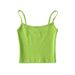 Women's Clothing Flat Short Camisole Vest Female Fashion Elastic Tight Camisole Basic Top_ecoleips.com