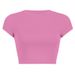 Women's Clothing Women's Basic Cropped T-Shirt Solid Color Round Neck Short Sleeve Style Dopamine Inducing Top_ecoleips.com