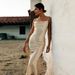 Women's Clothing Elegant Satin Long Skirt Suspender Leaking Back Sexy Dress Nightclub Style Evening Dress_ecoleips.com