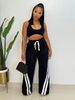Women's Clothing Casual Sports Pants Women's Stitching Loose Straight Wide Leg Trousers High Waist_ecoleips.com