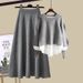 Women's Clothing New Style Fashion Wear Western Style Loose Lazy Style Sweater Slim Skirt Two Piece Suit_ecoleips.com