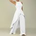 C8556 European And American Women's Fashion Independent Station Cross-Border OL Sleeveless Irregular Top Wide-Leg Pants_ecoleips.com